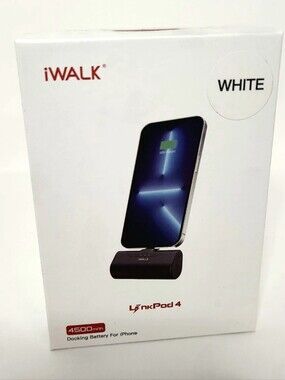 NWB iWALK LinkPod 4 Portable Charger Dock 4500mAh for iPhone White DBL4500L